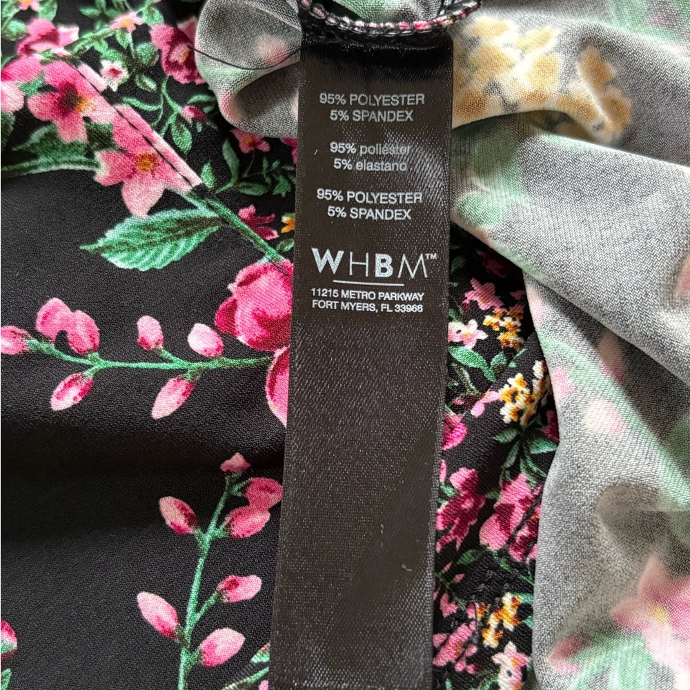 WHBM Black Floral Tank Dress - Picture 3 of 4